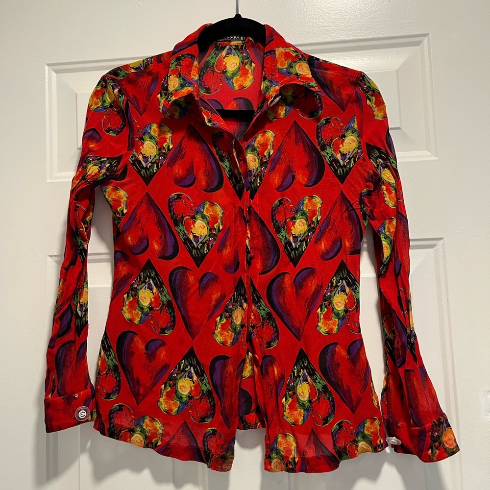 Rare Vintage Gianni Versace silk blouse size 42